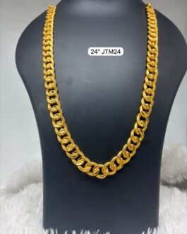 Premium quality one gram gold 24 inch heavy don chain