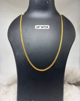 Premium quality one gram gold 24 inch patti chain