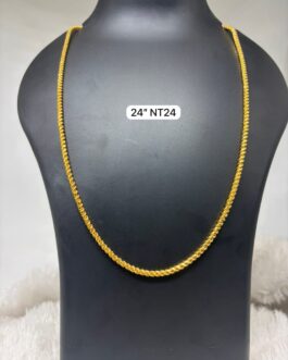 Premium quality one gram gold 24 inch Rope chain