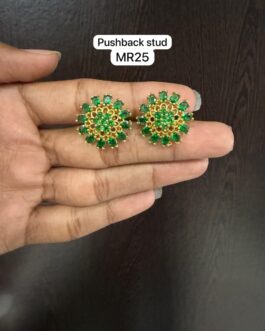 Premium quality one gram gold AD stone stud ear rings