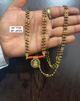 Premium quality one gram gold Cap karimani with golden beads with laxmi thali
