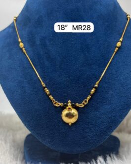 Premium quality one gram gold 18 inch short karimani with thali