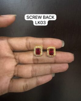 Premium quality one gram gold stone ear rings