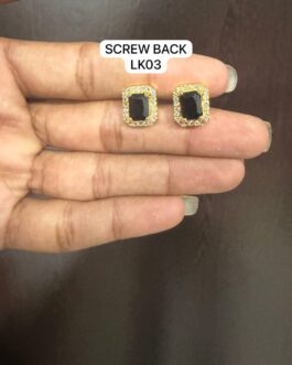 Premium quality one gram gold stone ear rings