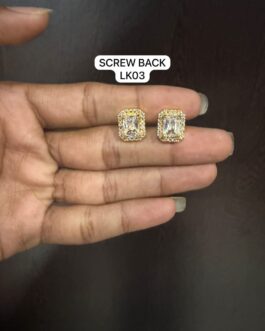 Premium quality one gram gold stone ear rings