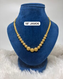 Premium quality one gram gold 18 inch American diamond necklace