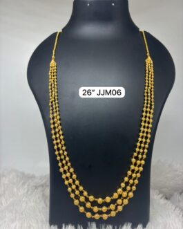 Premium quality One gram gold 26 inch 3 layer Rani haara