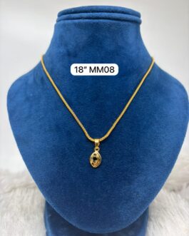 Premium quality One gram gold 18 inch short chain with dollar