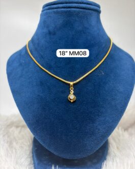 Premium quality One gram gold 18 inch short chain with dollar