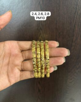 Premium quality One gram gold bangles 2.4,2.6 and 2.8
