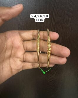 Premium quality One gram gold kada type bangles 2.4,2.6 and 2.8