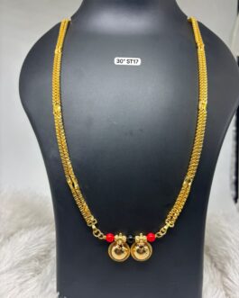 Premium quality One gram gold 30 inch double line chain with thali