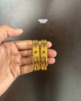Premium quality One gram gold Coorgi bangles 2.4,2.6 and 2.8 avl