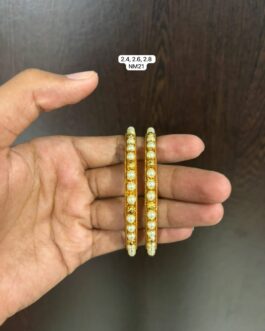 Premium quality One gram gold Coral and Pearl bangles 2.4,2.6 and 2.8 avl